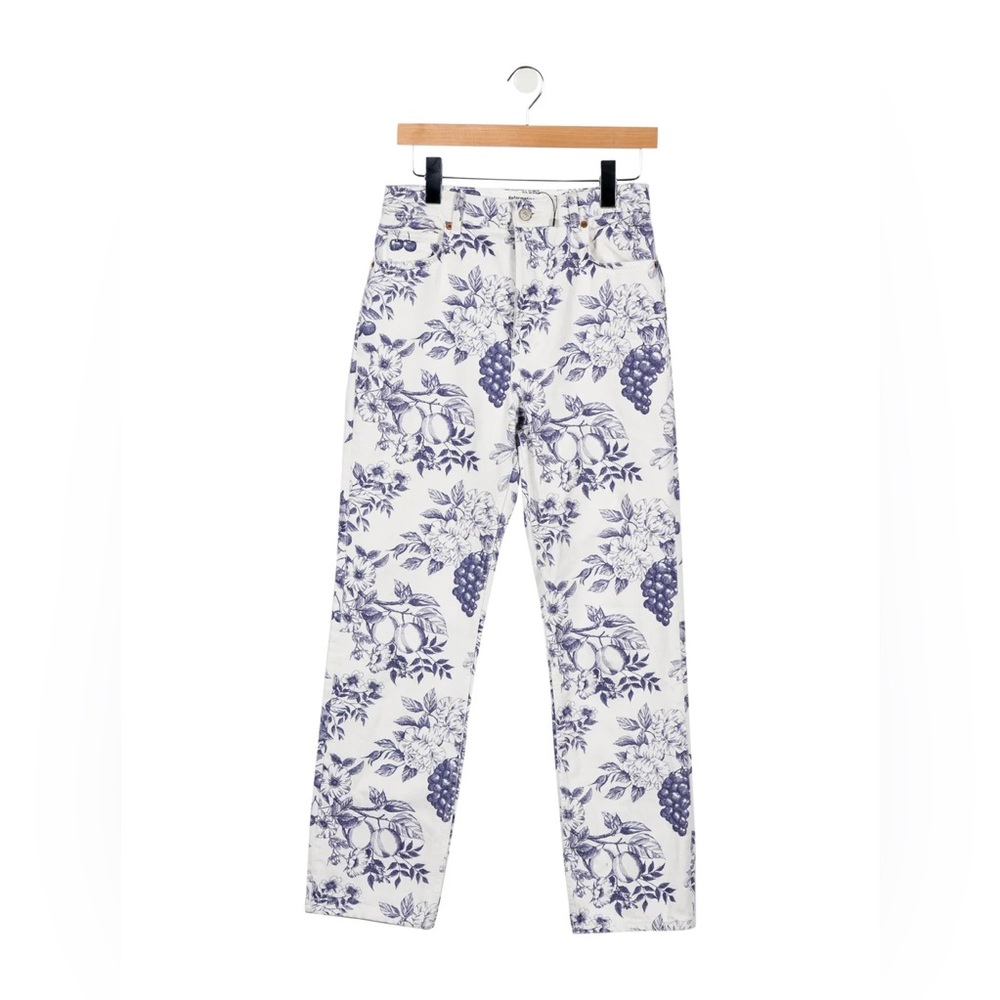REFORMATION - High Rise Floral Jeans Size 28